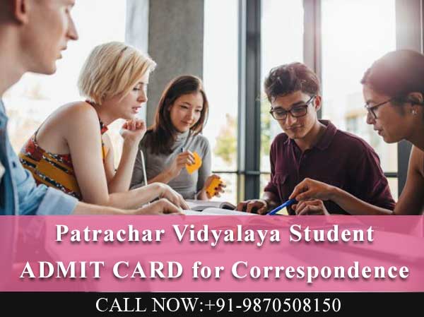 Patrachar Vidyalaya Student ADMIT CARD for Correspondence