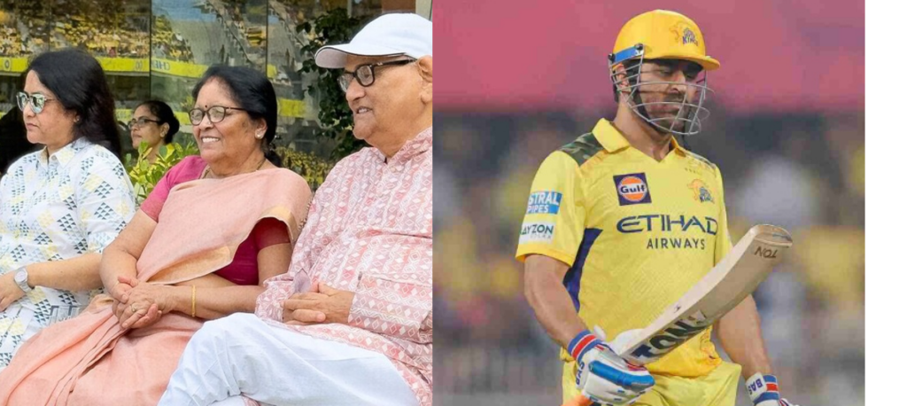Dhoni’s parents at Chepauk spark rumors