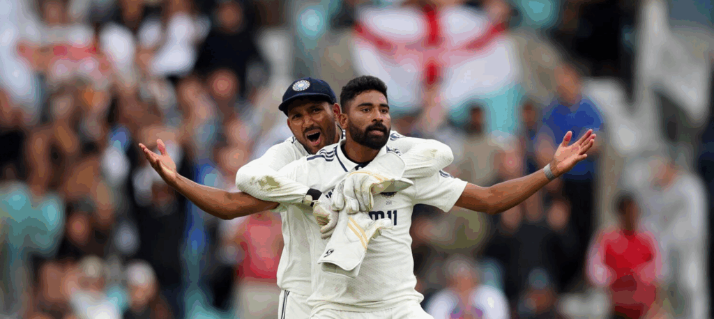 Mohammed Siraj leads India to thrilling 6-run win over England in final Test at The Oval to level series 2-2